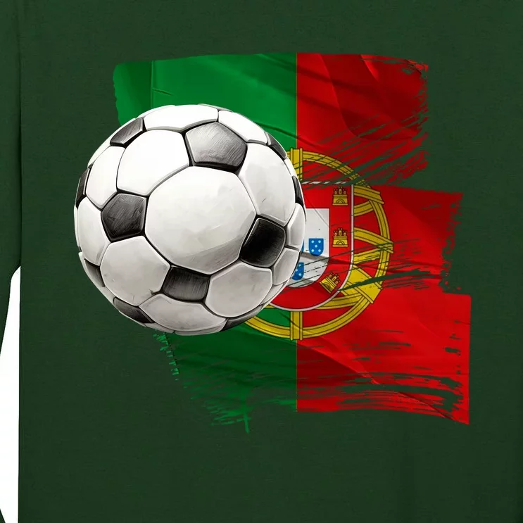 Portugal Soccer Ball Tall Long Sleeve T-Shirt