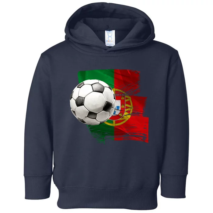 Portugal Soccer Ball Toddler Hoodie