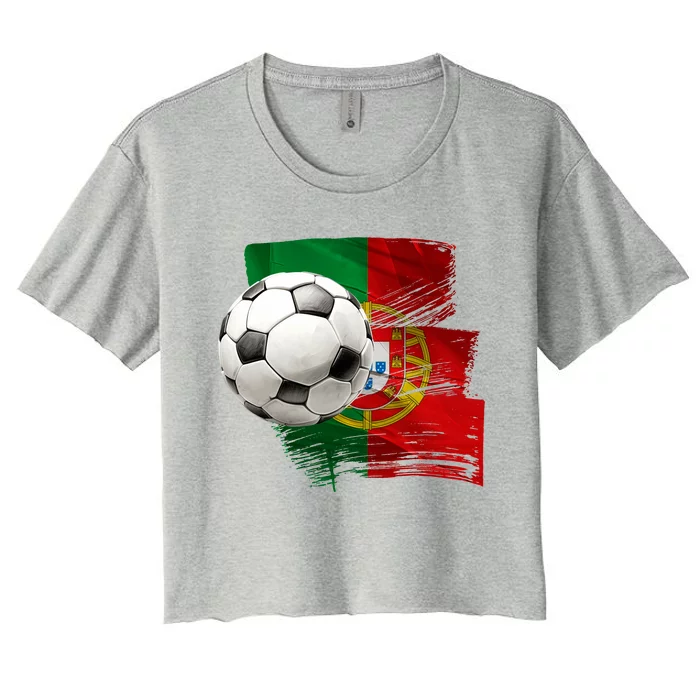 Portugal Soccer Ball Women's Crop Top Tee