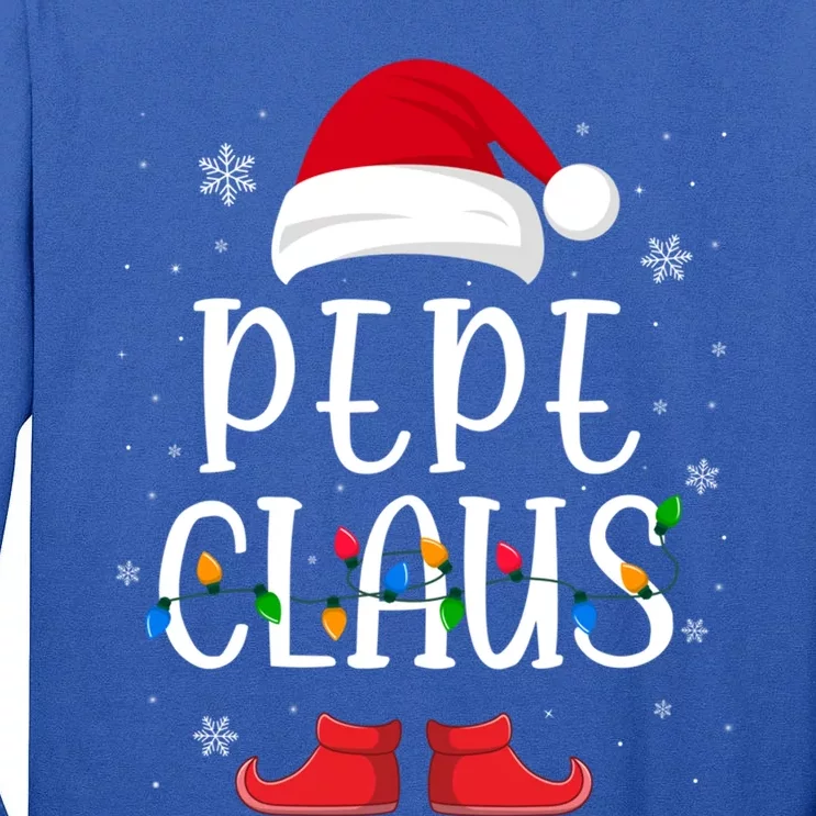 Pepe Santa Claus Hat With Xmas Light Christmas Holiday Funny Gift Tall Long Sleeve T-Shirt