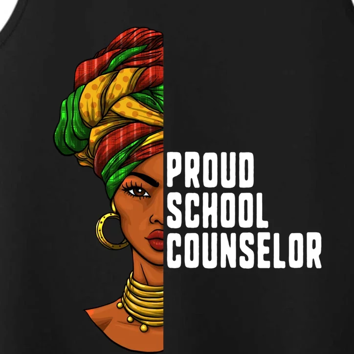 Proud School Counselor Black History Month Feminist Gift Performance Tank