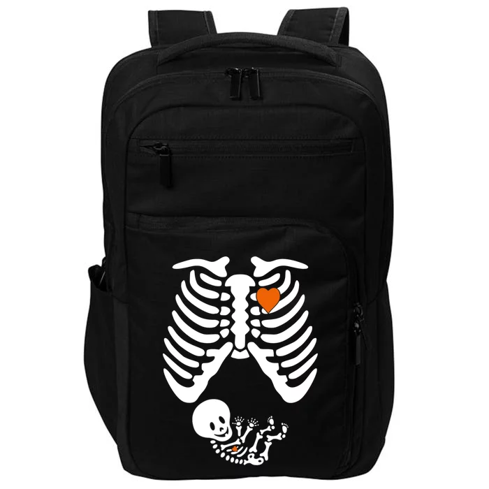 Pregnant Skeleton Costume Halloween Pregnancy Gift Impact Tech Backpack