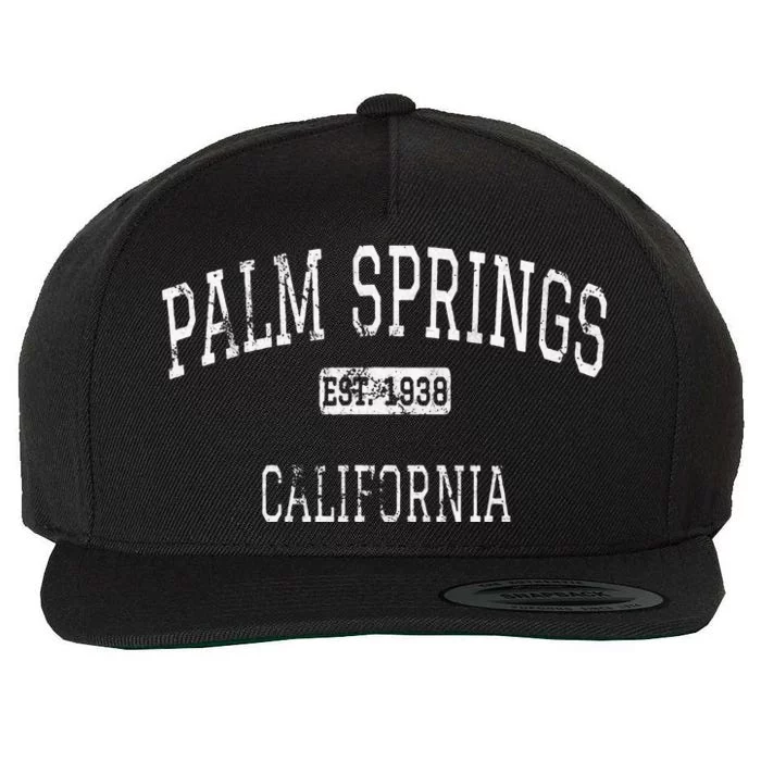 Palm Springs California Ca Vintage Wool Snapback Cap