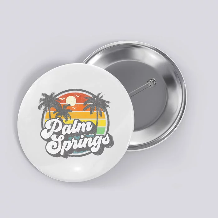 Palm Springs California Beach Retro Vintage Vacation Gift Button