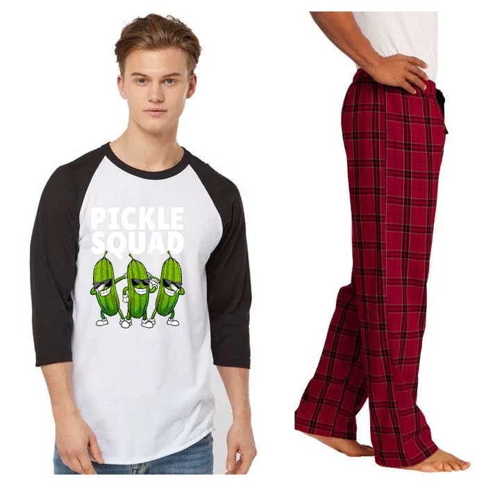 Pickle Squad Cucumber Pickle Lover Gift Raglan Sleeve Pajama Set