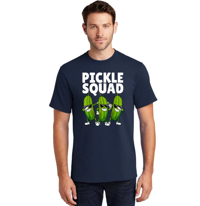 Pickle Squad Cucumber Pickle Lover Gift Tall T-Shirt