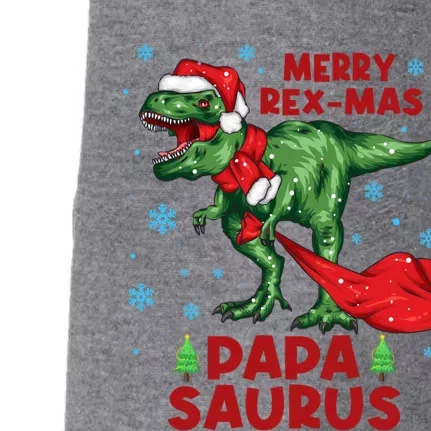 Papa Saurus Christmas Santa Dinosaur Merry Rexmas Family Cute Gift Doggie 3-End Fleece Hoodie