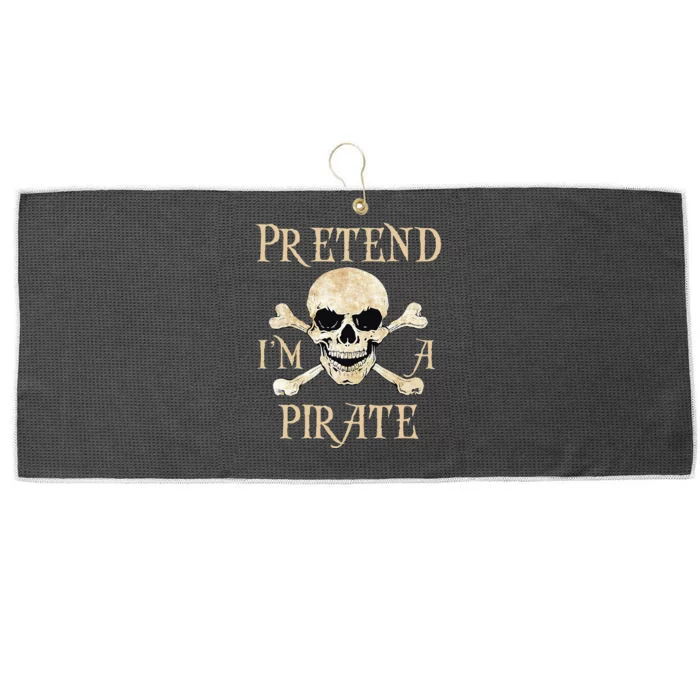 Pirate Skull Crossbones Halloween Costume Accessory Large Microfiber Waffle Golf Towel