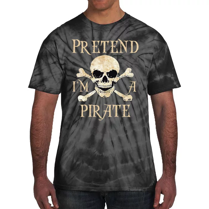 Pirate Skull Crossbones Halloween Costume Accessory Tie-Dye T-Shirt