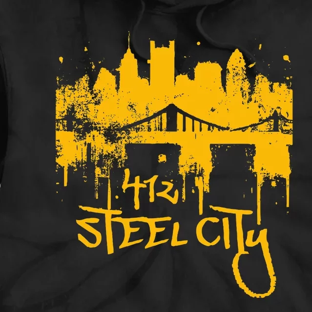 Pittsburgh Steel City Skyline Tie Dye Hoodie