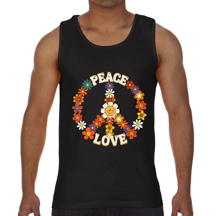 Peace Signs Coloured For 60s 70s Outfits Comfort Colors® Tank Top