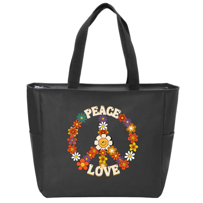 Peace Signs Coloured For 60s 70s Outfits Zip Tote Bag