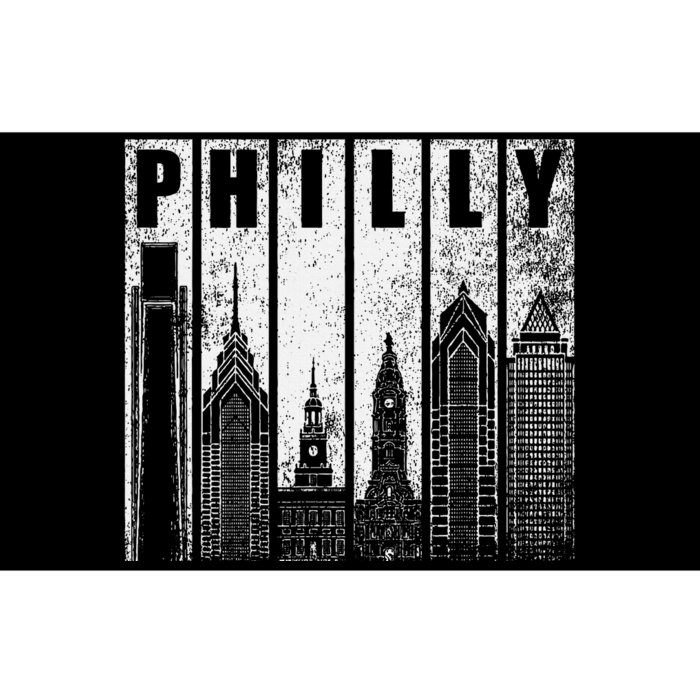 Philadelphia Skyline City Distressed Bumper Sticker