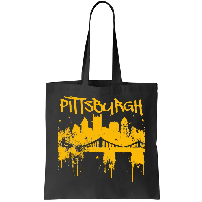 Pittsburgh Steel City Skyline Tote Bag