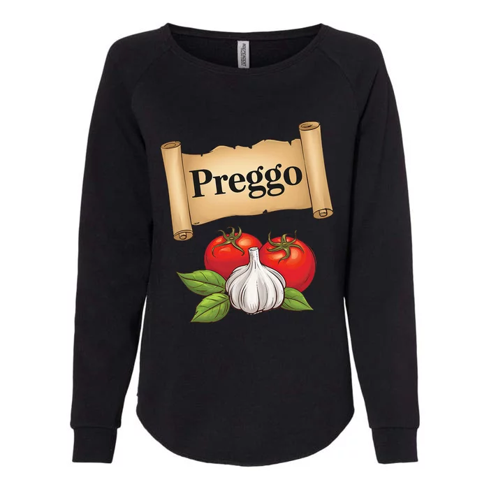 Preggo Sauce Cute And Pregnancy Announcement Womens California Wash Sweatshirt