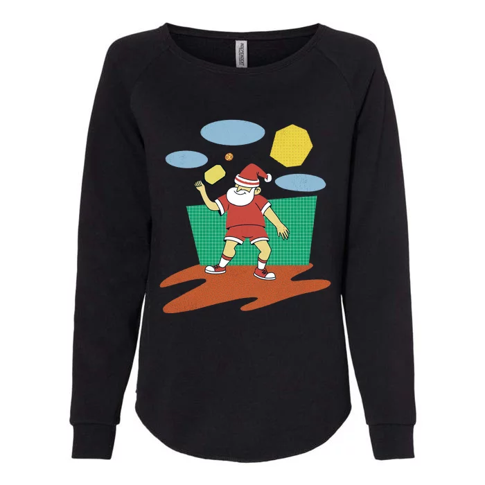 Pickleball Santa Claus Womens California Wash Sweatshirt