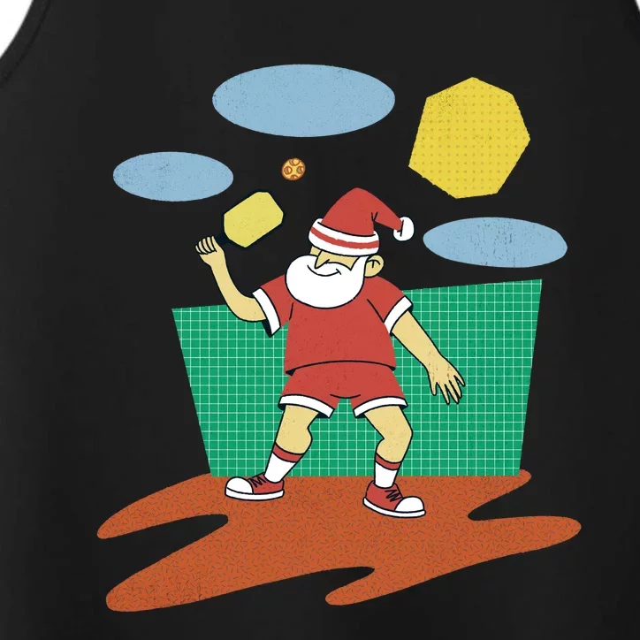 Pickleball Santa Claus Performance Tank