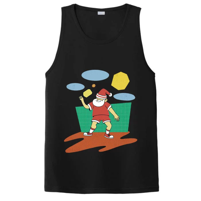 Pickleball Santa Claus Performance Tank