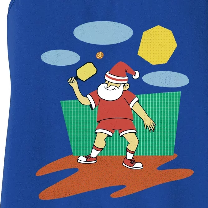 Pickleball Santa Claus Women's Racerback Tank