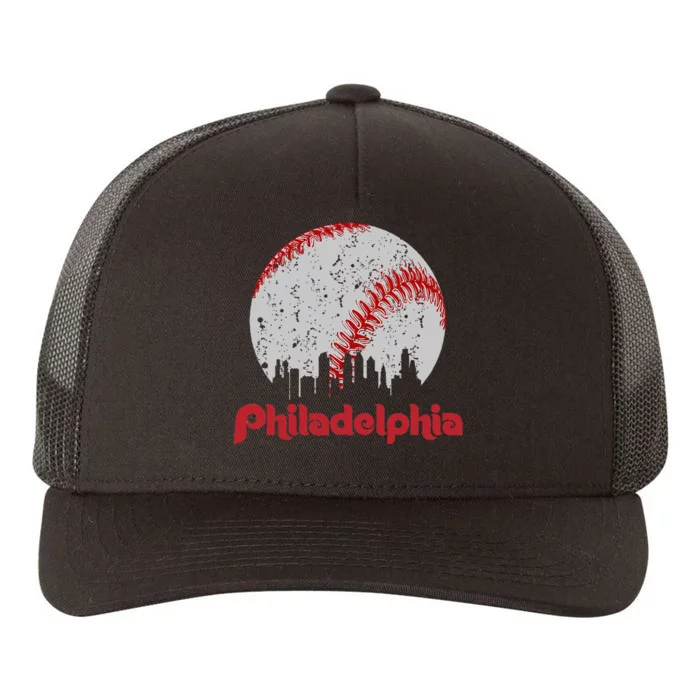 Philadelphia Skyline Cityscape Yupoong Adult 5-Panel Trucker Hat