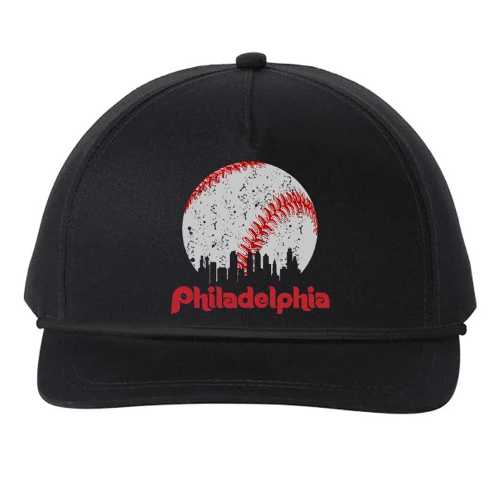 Philadelphia Skyline Cityscape Snapback Five-Panel Rope Hat