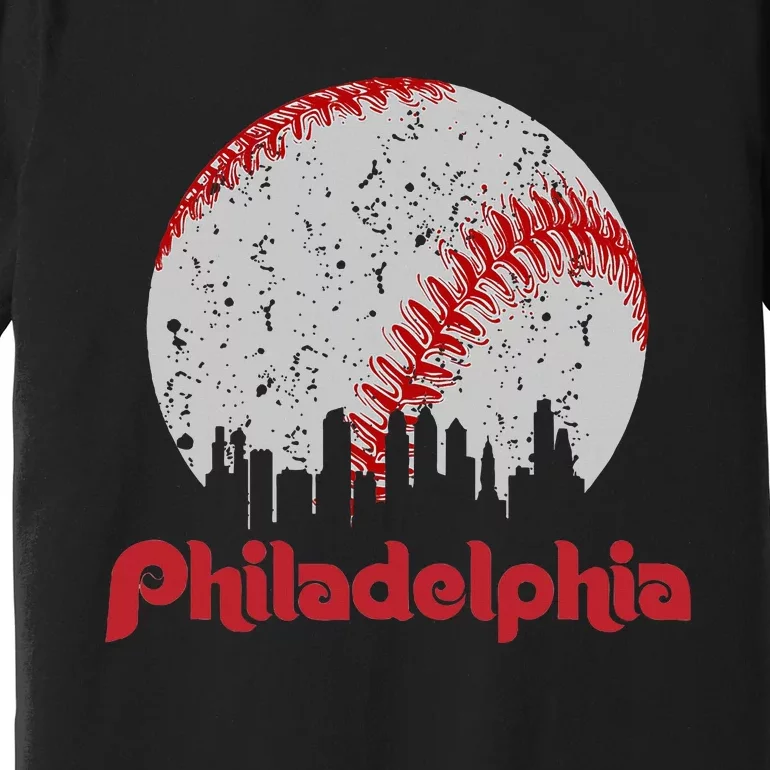 Philadelphia Skyline Cityscape Premium T-Shirt