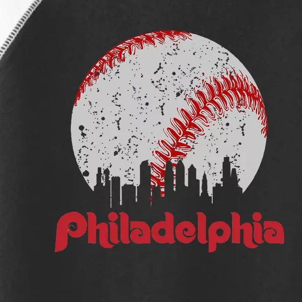 Philadelphia Skyline Cityscape Toddler Fine Jersey T-Shirt