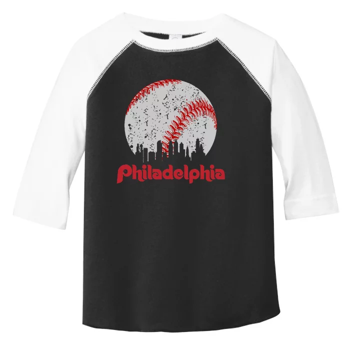 Philadelphia Skyline Cityscape Toddler Fine Jersey T-Shirt