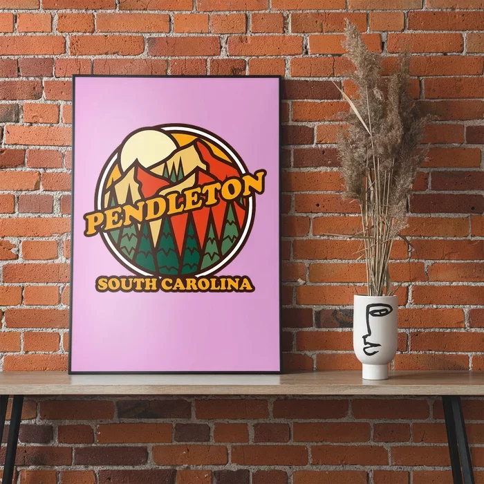 Pendleton South Carolina Mountain Hiking Souvenir Poster