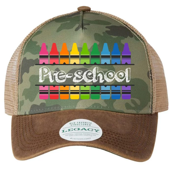 Pre School Colorful Crayons Back To School Legacy Tie Dye Trucker Hat