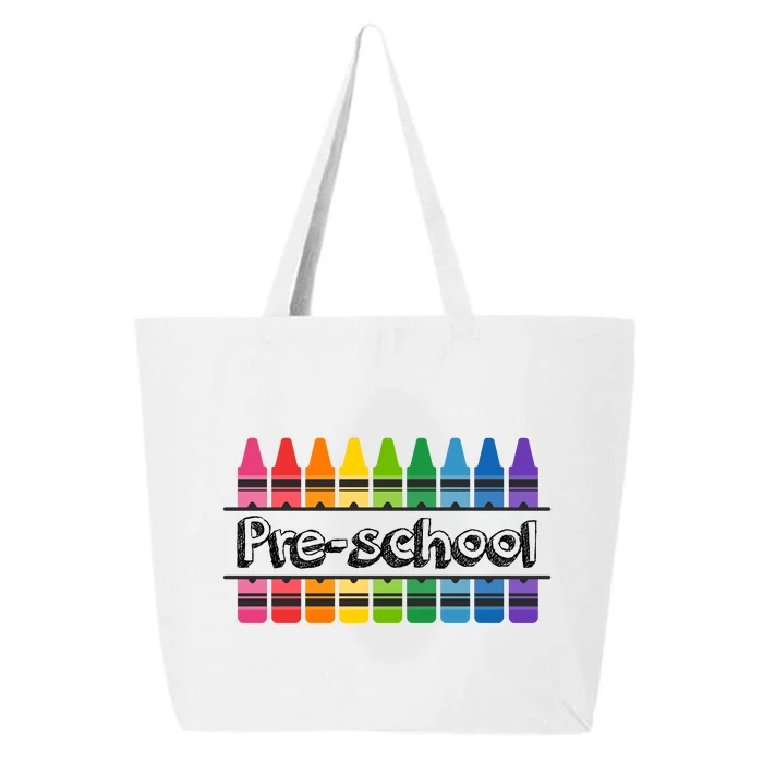 Pre School Colorful Crayons Back To School 25L Jumbo Tote