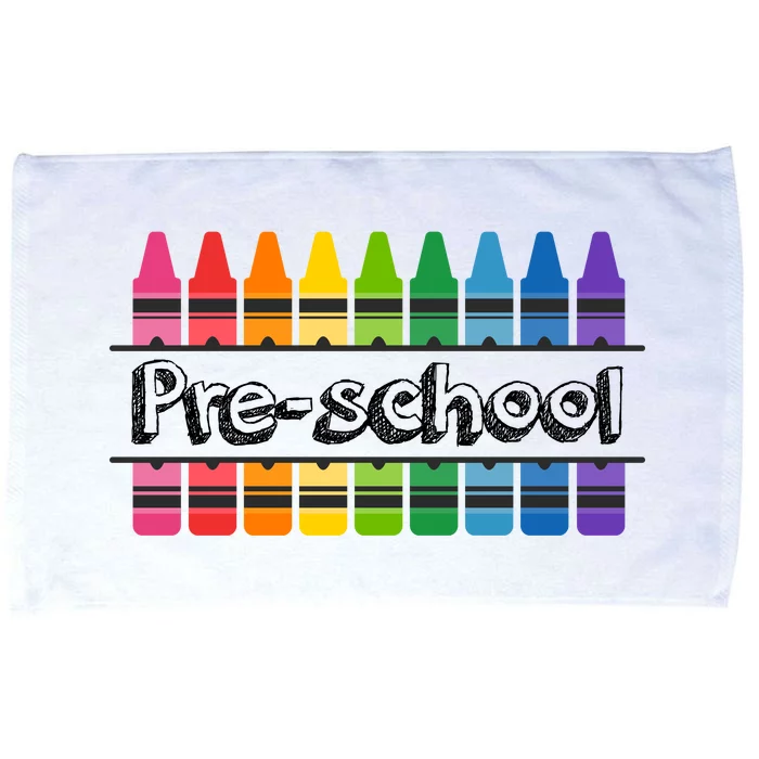 Pre School Colorful Crayons Back To School Microfiber Hand Towel