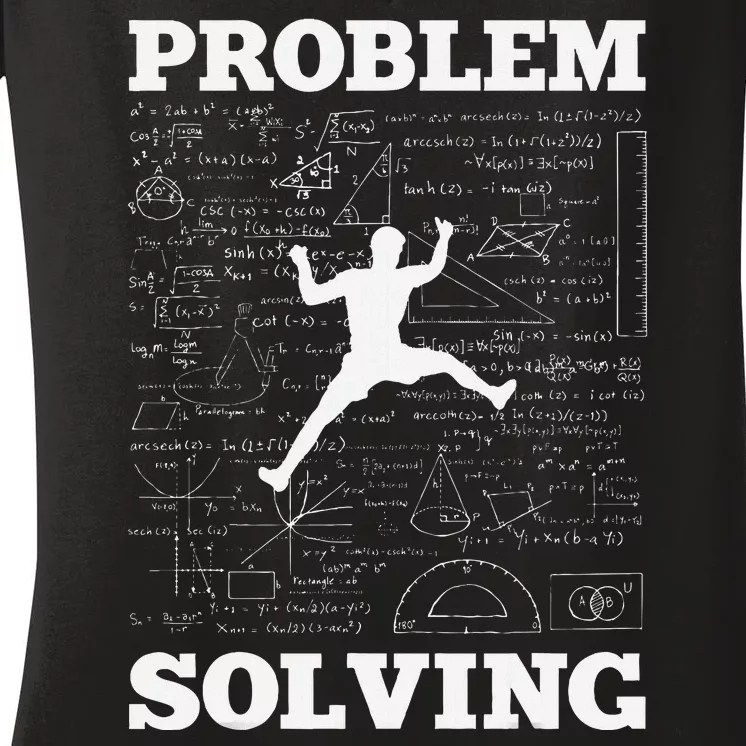 Problem Solving Climber Rock Climbing Bouldering Pun Funny Women's V-Neck T-Shirt