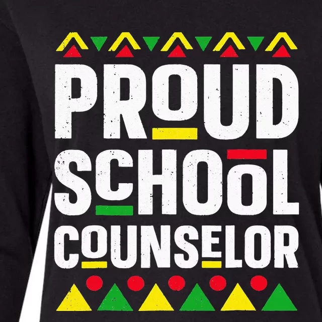 Proud School Counselor African American Black History Month Womens Cotton Relaxed Long Sleeve T-Shirt