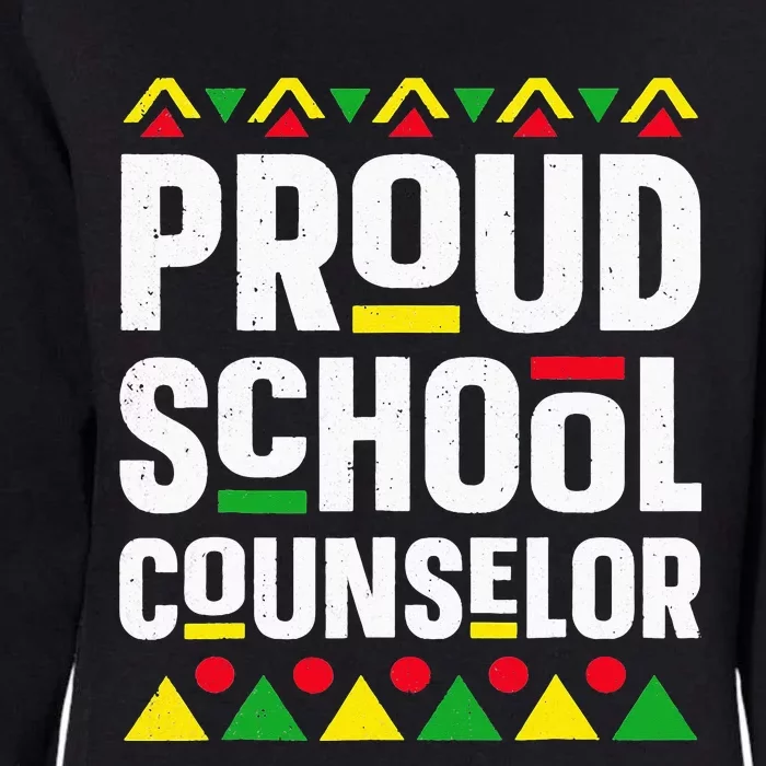 Proud School Counselor African American Black History Month Womens California Wash Sweatshirt