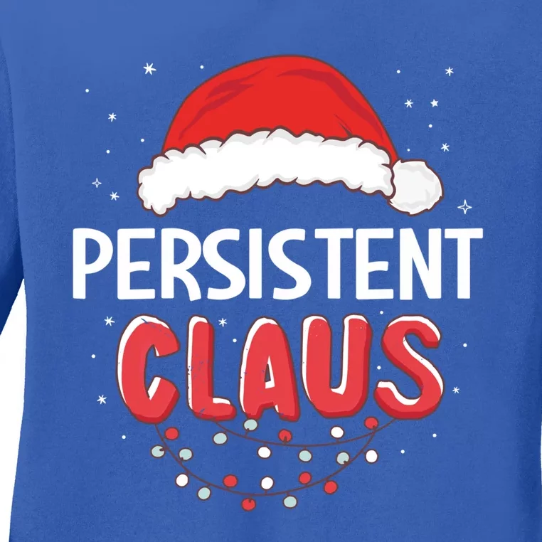 Persistent Santa Claus Christmas Matching Costume Gift Ladies Long Sleeve Shirt