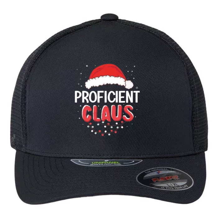 Proficient Santa Claus Christmas Matching Costume Gift Flexfit Unipanel Trucker Cap