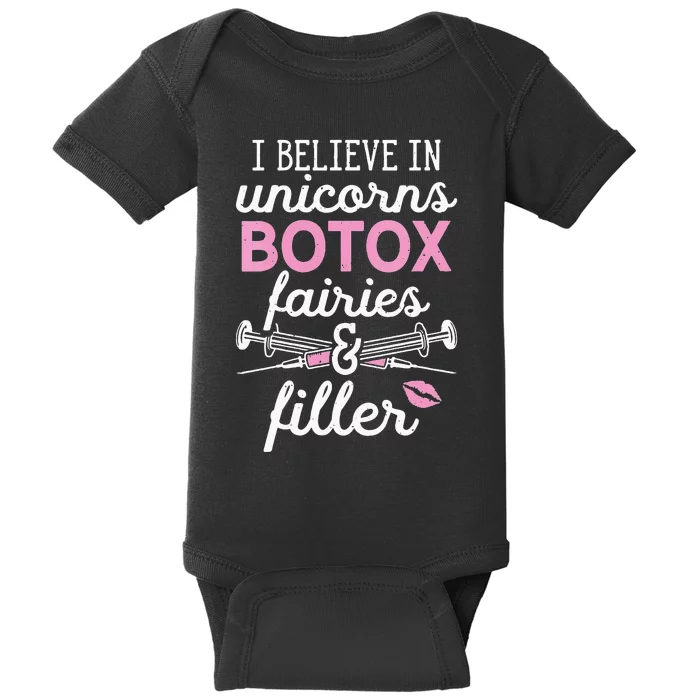 Plastic Surgery Cosmetic Nurse Lips Injector Unicorns Botox Baby Bodysuit