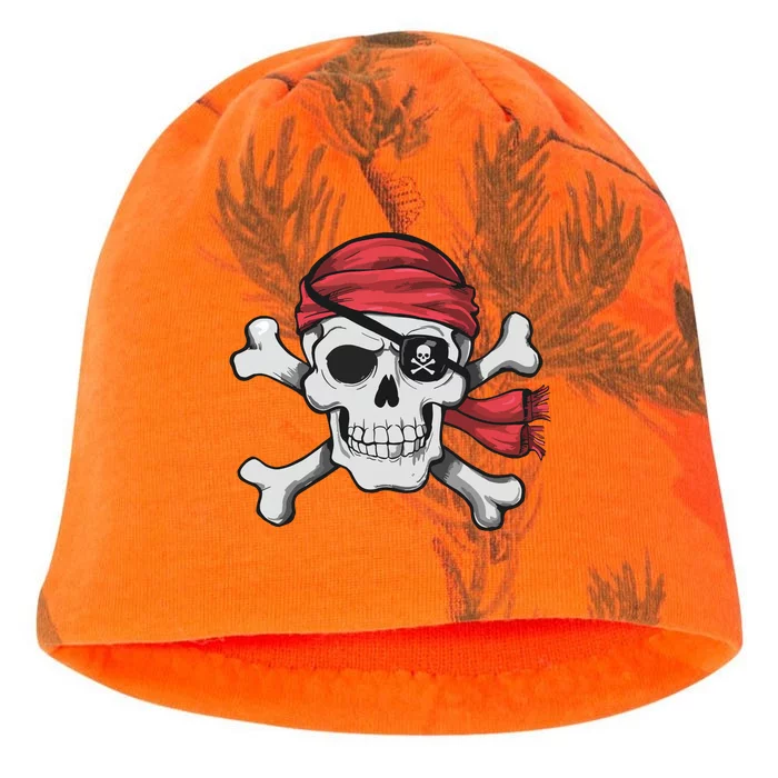 Pirate Skull Crossbones Halloween Costume Kati - Camo Knit Beanie