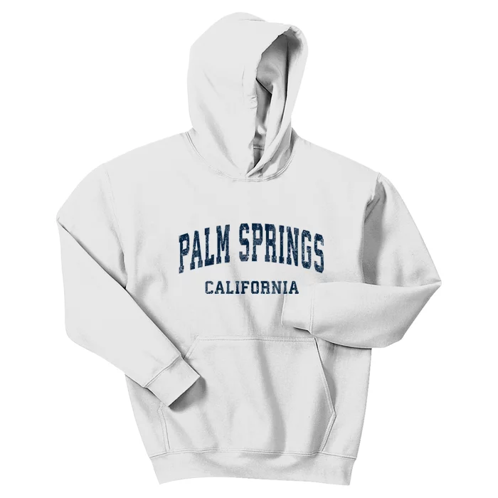 Palm Springs California Ca Vintage Varsity Sports Kids Hoodie