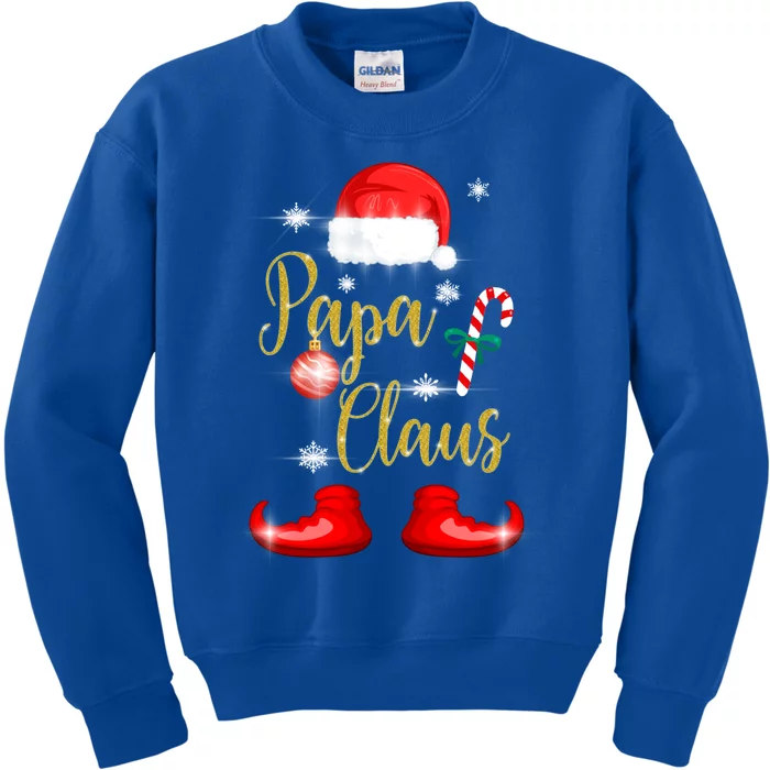 Papa Santa Claus Father Matching Family Christmas Pj For Dad Gift Kids Sweatshirt