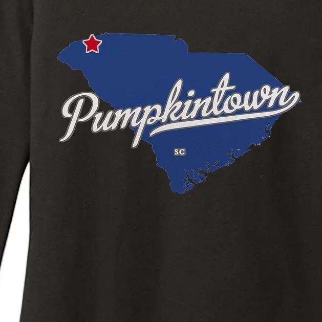 Pumpkintown South Carolina Sc Map Womens CVC Long Sleeve Shirt