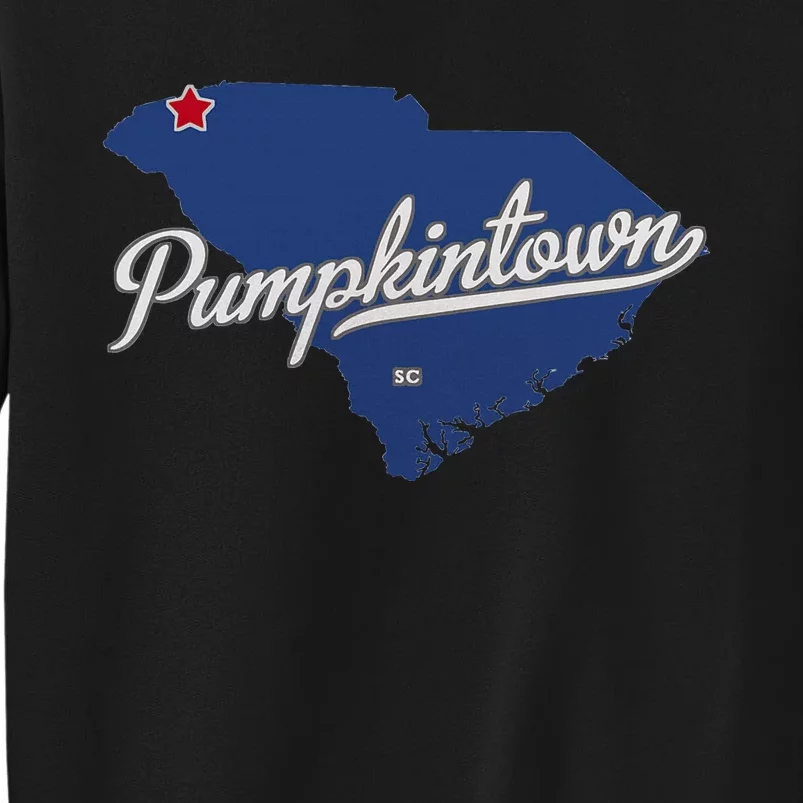 Pumpkintown South Carolina Sc Map Tall Sweatshirt