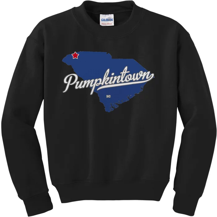 Pumpkintown South Carolina Sc Map Kids Sweatshirt