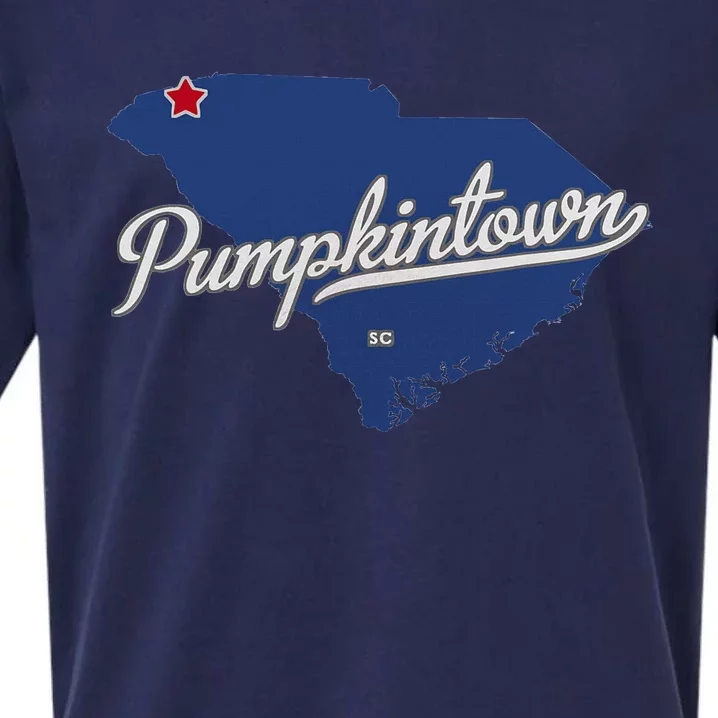 Pumpkintown South Carolina Sc Map Sueded Cloud Jersey T-Shirt