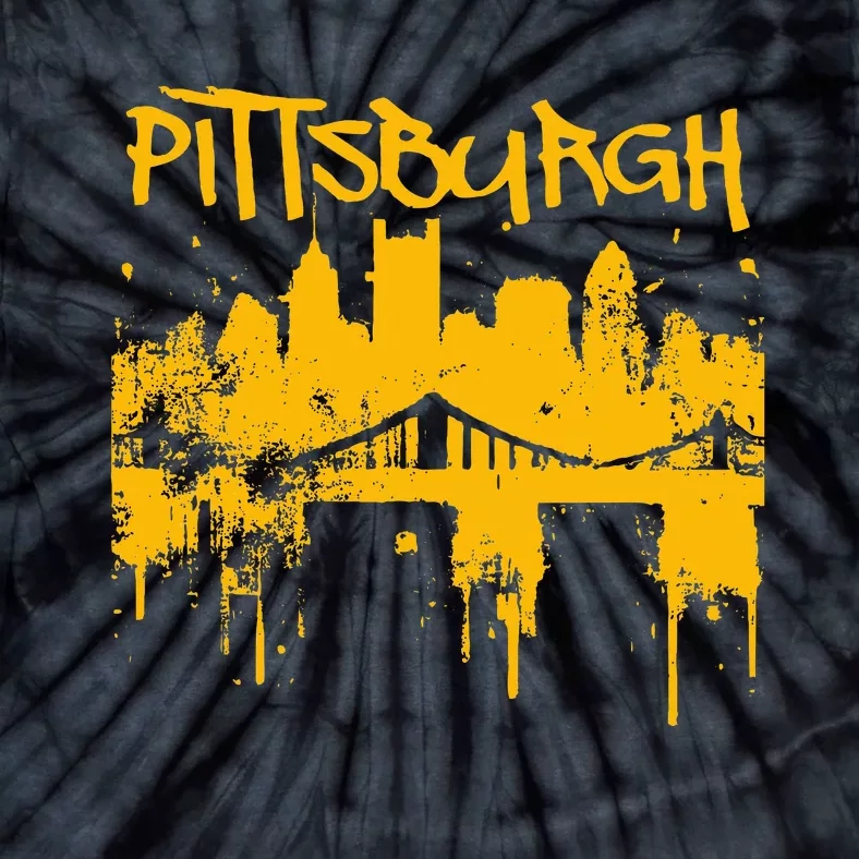 Pittsburgh Steel City Skyline Tie-Dye T-Shirt