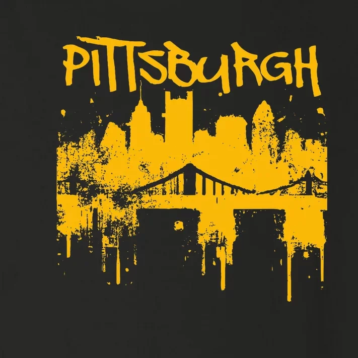 Pittsburgh Steel City Skyline Toddler Long Sleeve Shirt