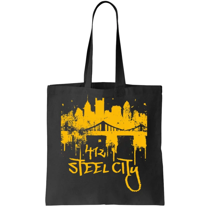 Pittsburgh Steel City Skyline Tote Bag