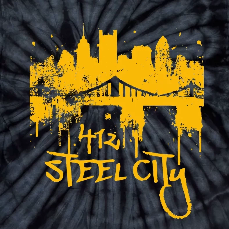 Pittsburgh Steel City Skyline Tie-Dye T-Shirt