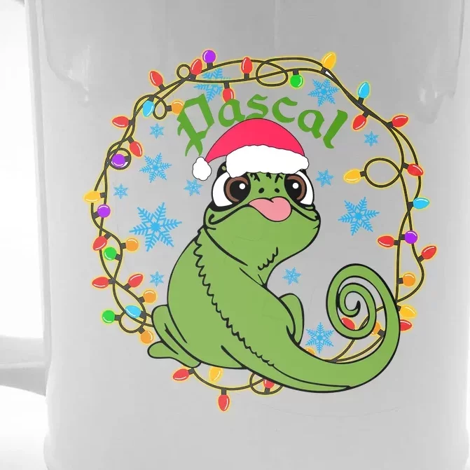 Pascal Santa Christmas Lights Santa Pascal Frog Christmas Front & Back Beer Stein